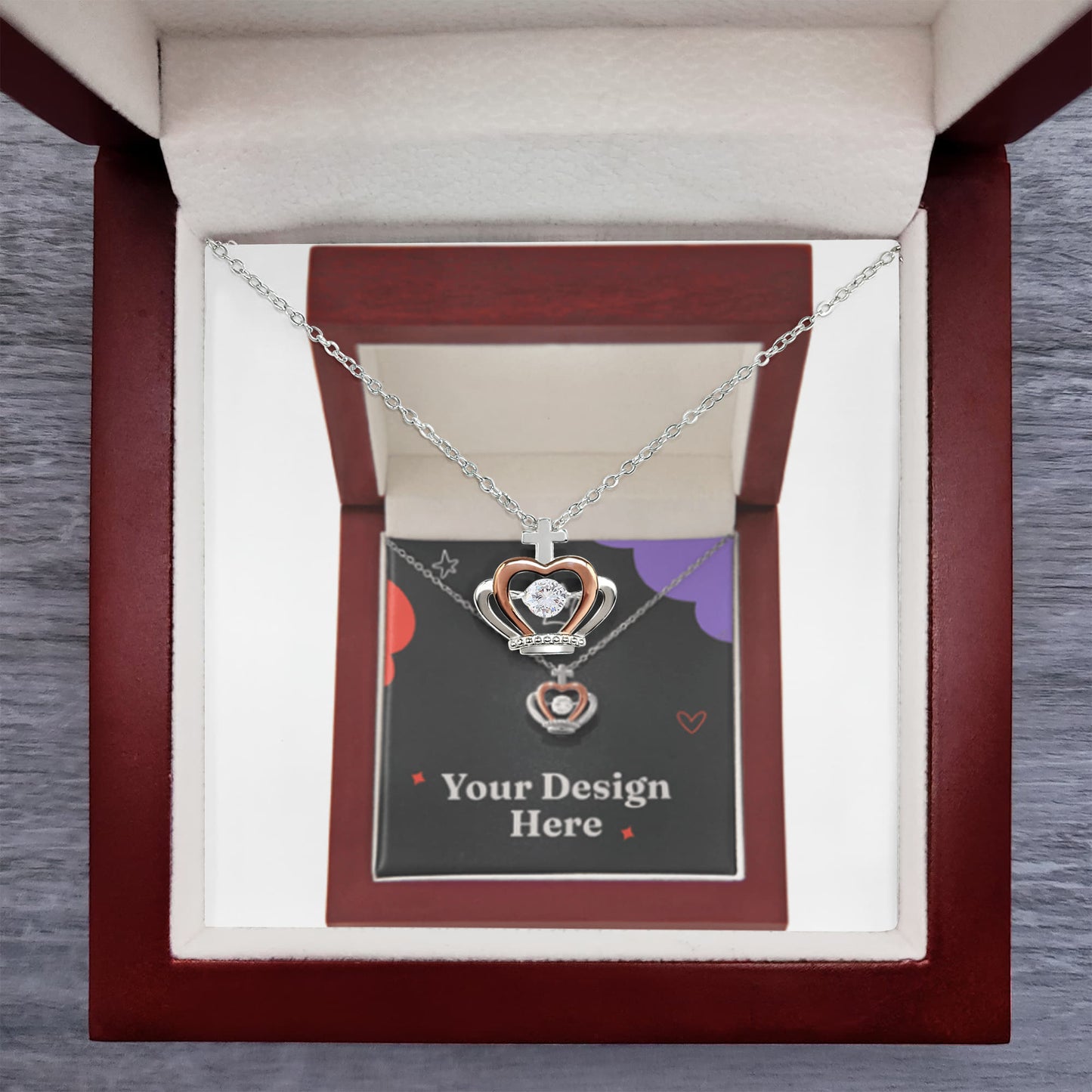 Luxury Crown Pendant Necklace – Elegant Gift for Someone Special