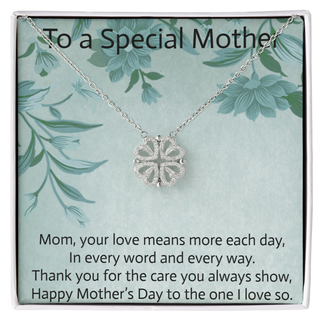 Magnetic Hearts Necklace for Mother's Day with Message Card
