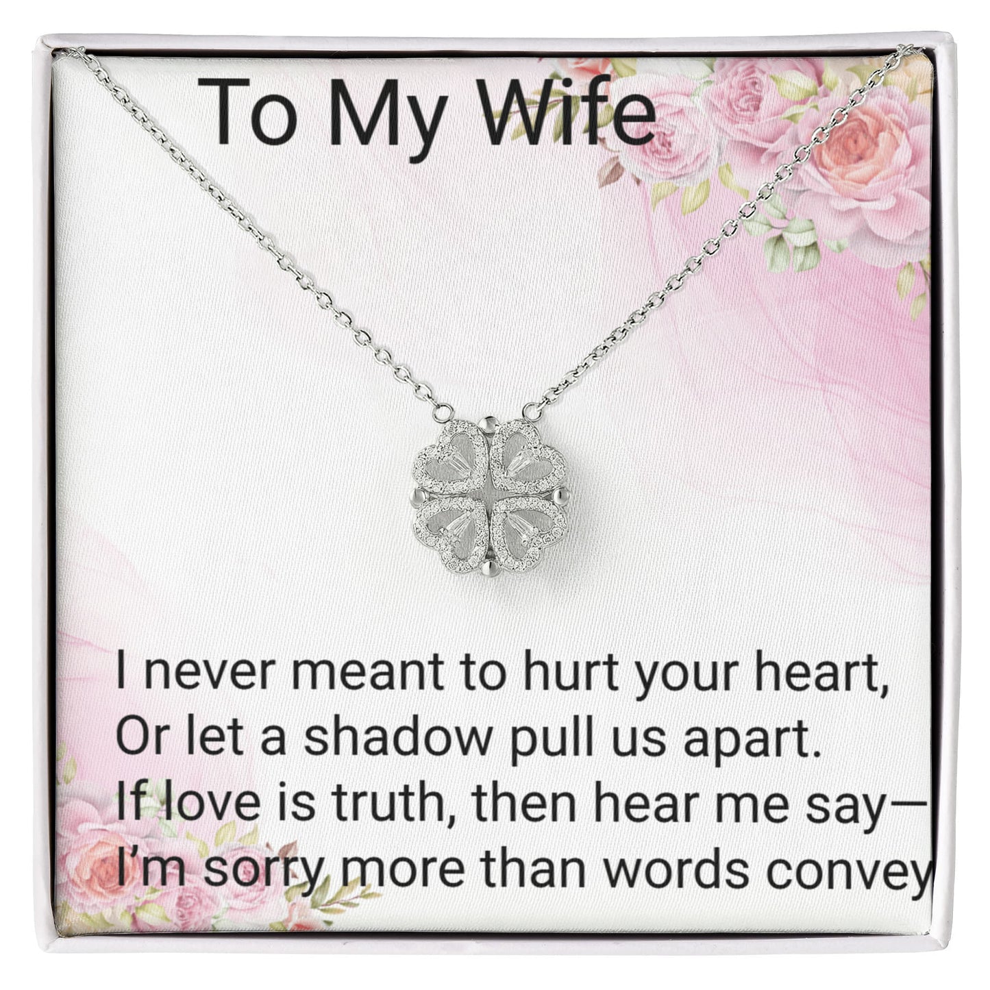 To M y Wife Apology Magnetic Hearts Necklace – A Meaningful “I'm Sorry” Gift of Love