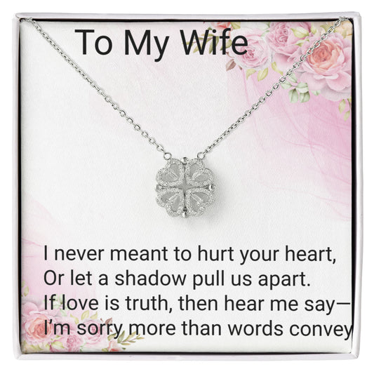 To M y Wife Apology Magnetic Hearts Necklace – A Meaningful “I'm Sorry” Gift of Love