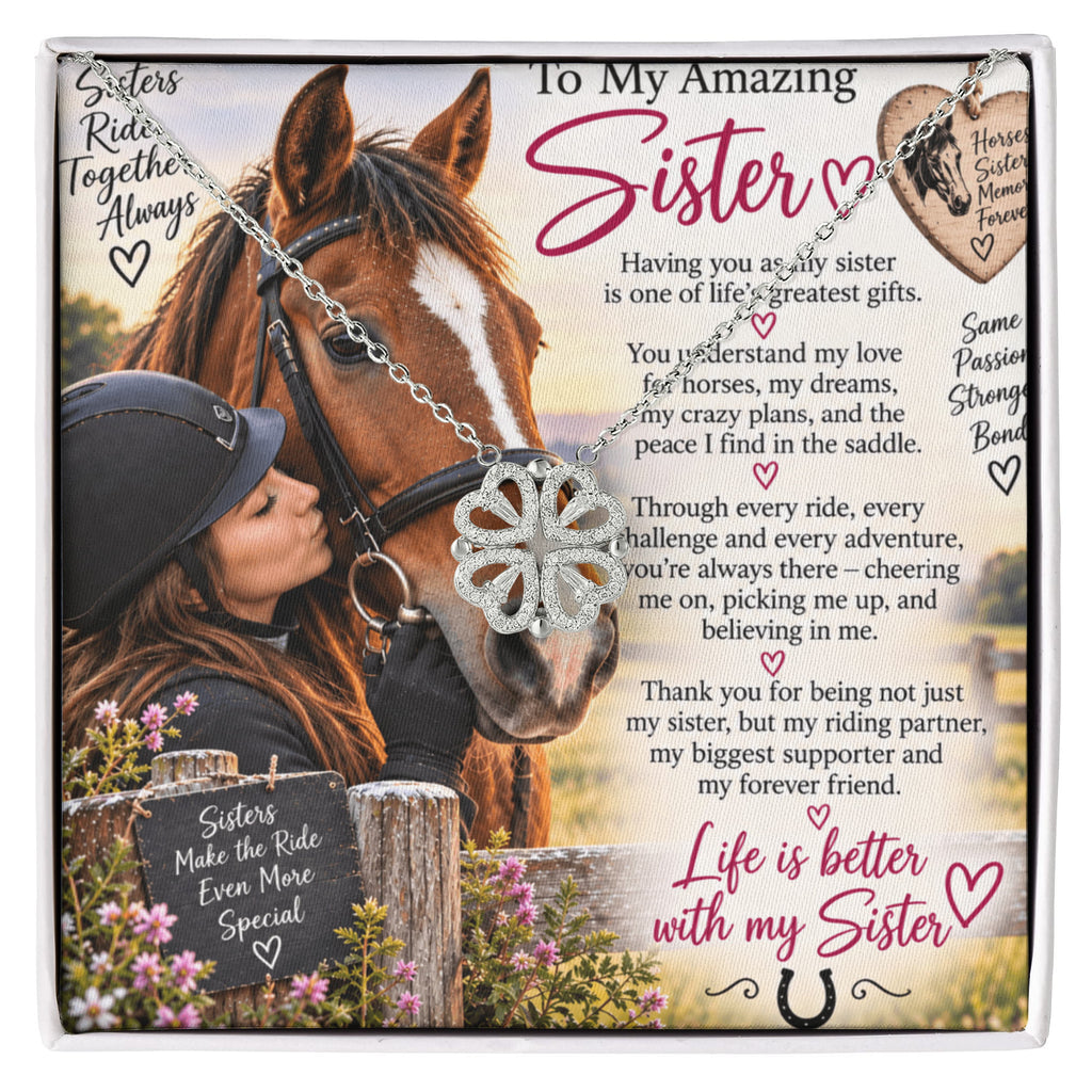 Sister Magnetic Hearts Necklace – Meaningful Personalised Gift for Sister