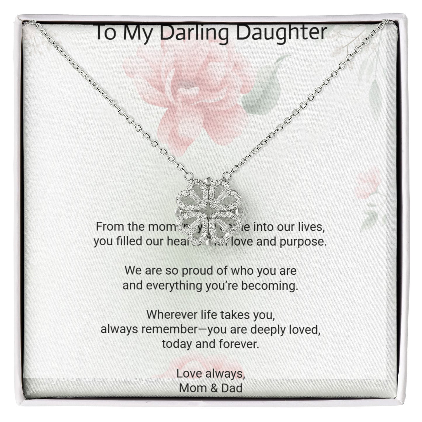 Magnetic Hearts Necklace for Daughter | Meaningful Love Gift from Mom or Dad