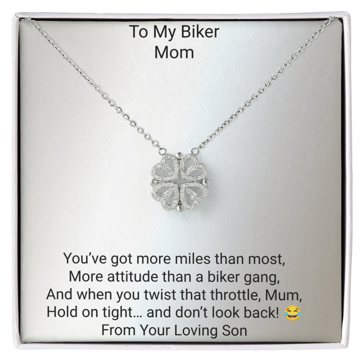 Mum Magnetic Hearts Necklace – Unique Motorcycle Gift for Mum