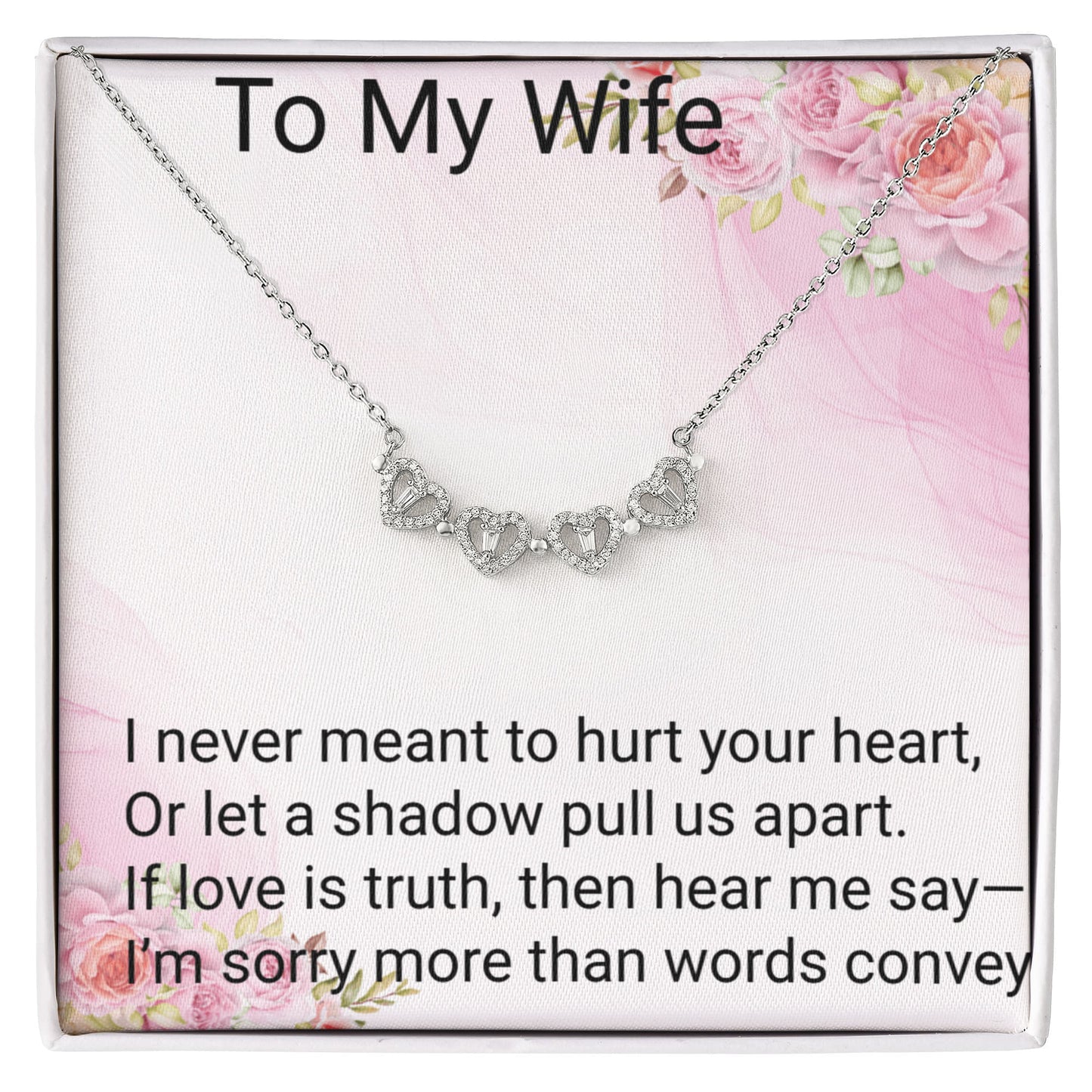 To M y Wife Apology Magnetic Hearts Necklace – A Meaningful “I'm Sorry” Gift of Love