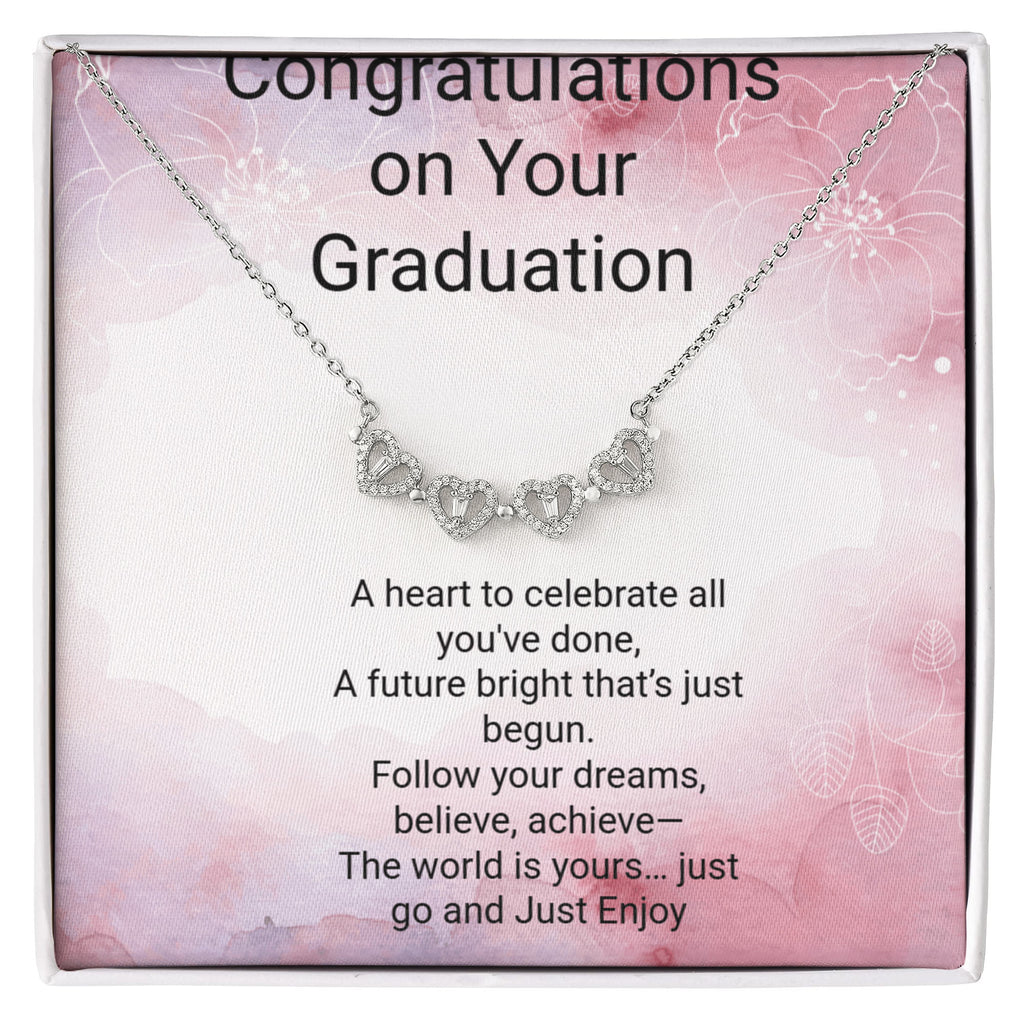 Magnetic Heart Graduation Necklace – Inspirational Gift for Graduate, Class of 2026 Jewelry