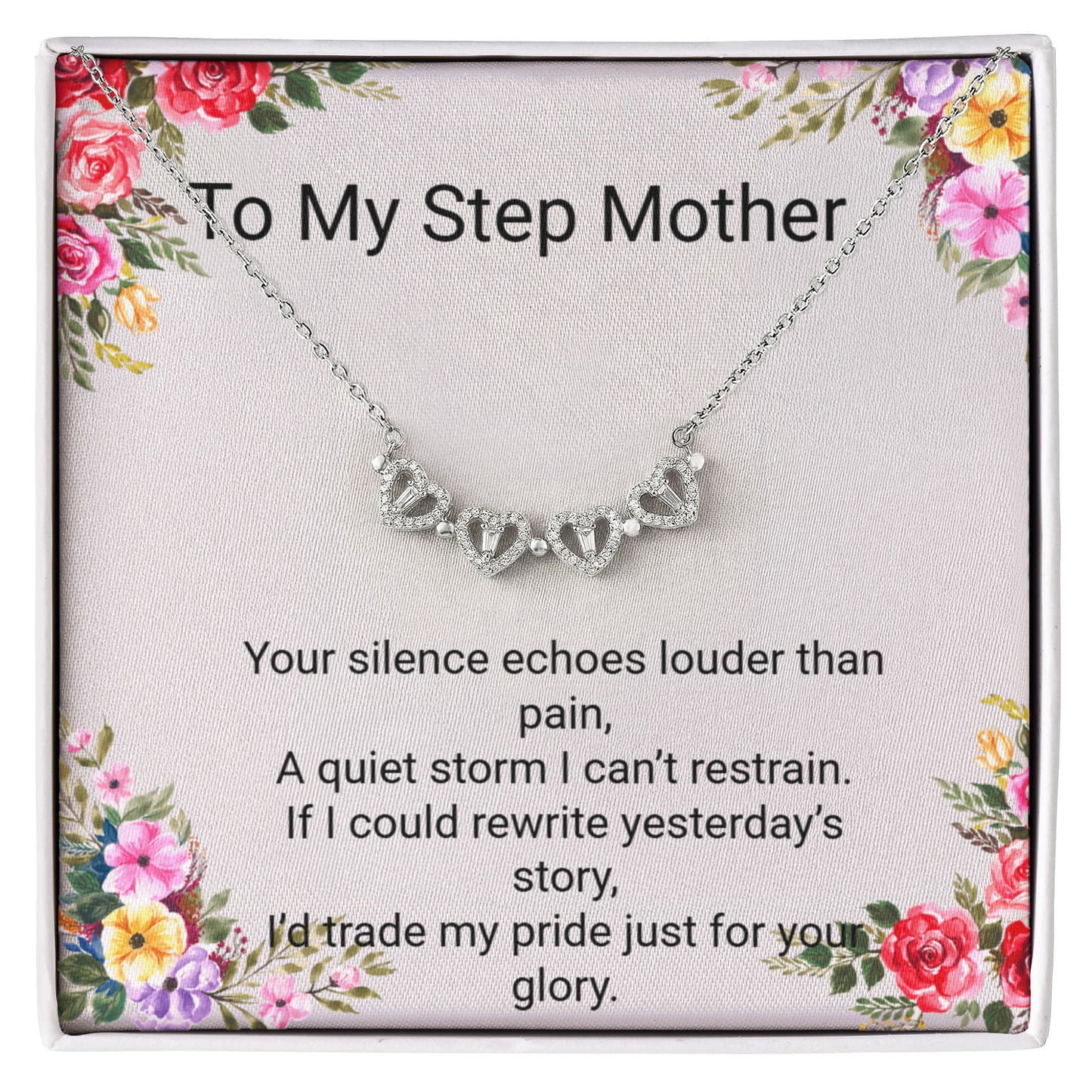 Stepmother Apology Gift – Magnetic Hearts Necklace That Reconnects Love