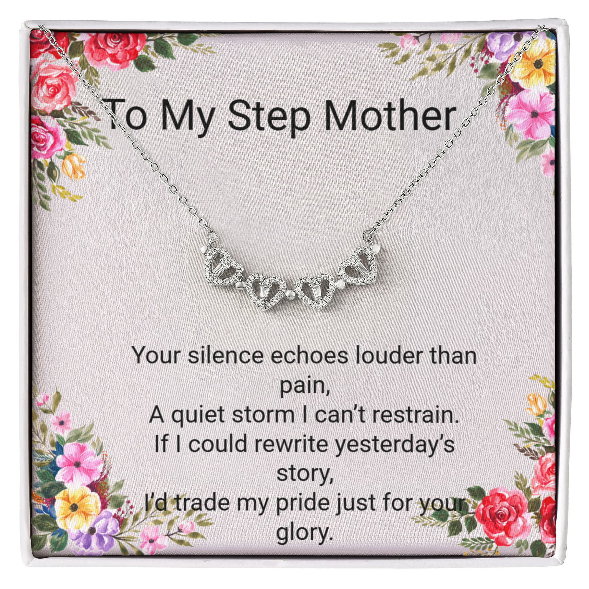 Stepmother Apology Gift – Magnetic Hearts Necklace That Reconnects Love