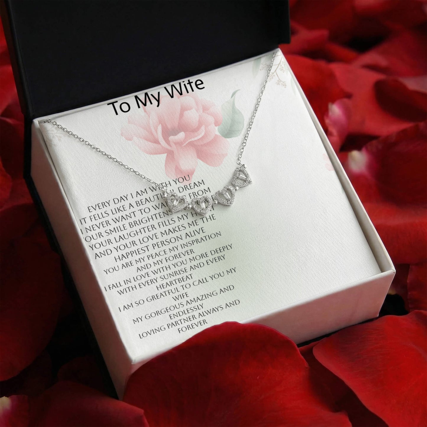Magnetic Hearts Necklace for Wife | Romantic Couple Jewelry Gift for Her