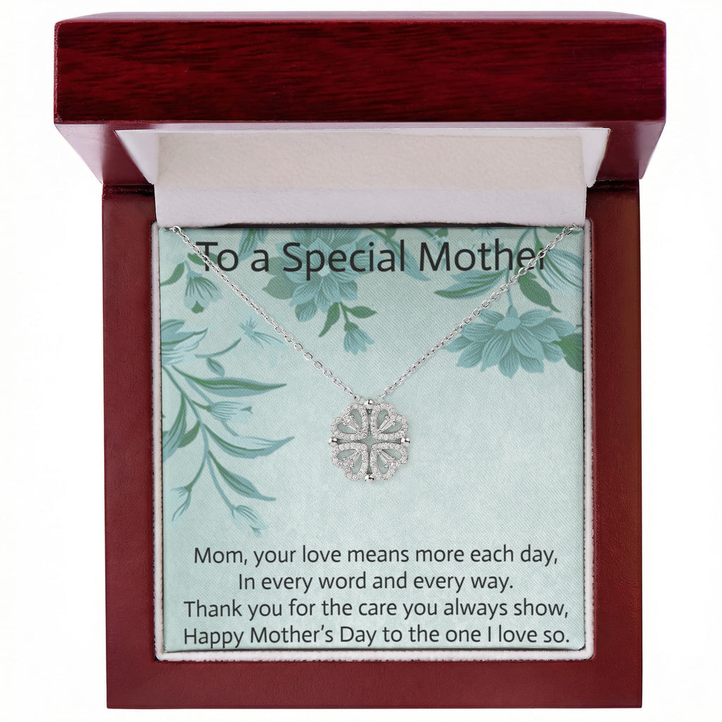 Magnetic Hearts Necklace for Mother's Day with Message Card
