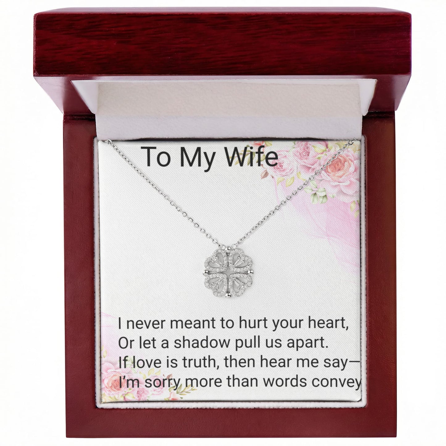 To M y Wife Apology Magnetic Hearts Necklace – A Meaningful “I'm Sorry” Gift of Love