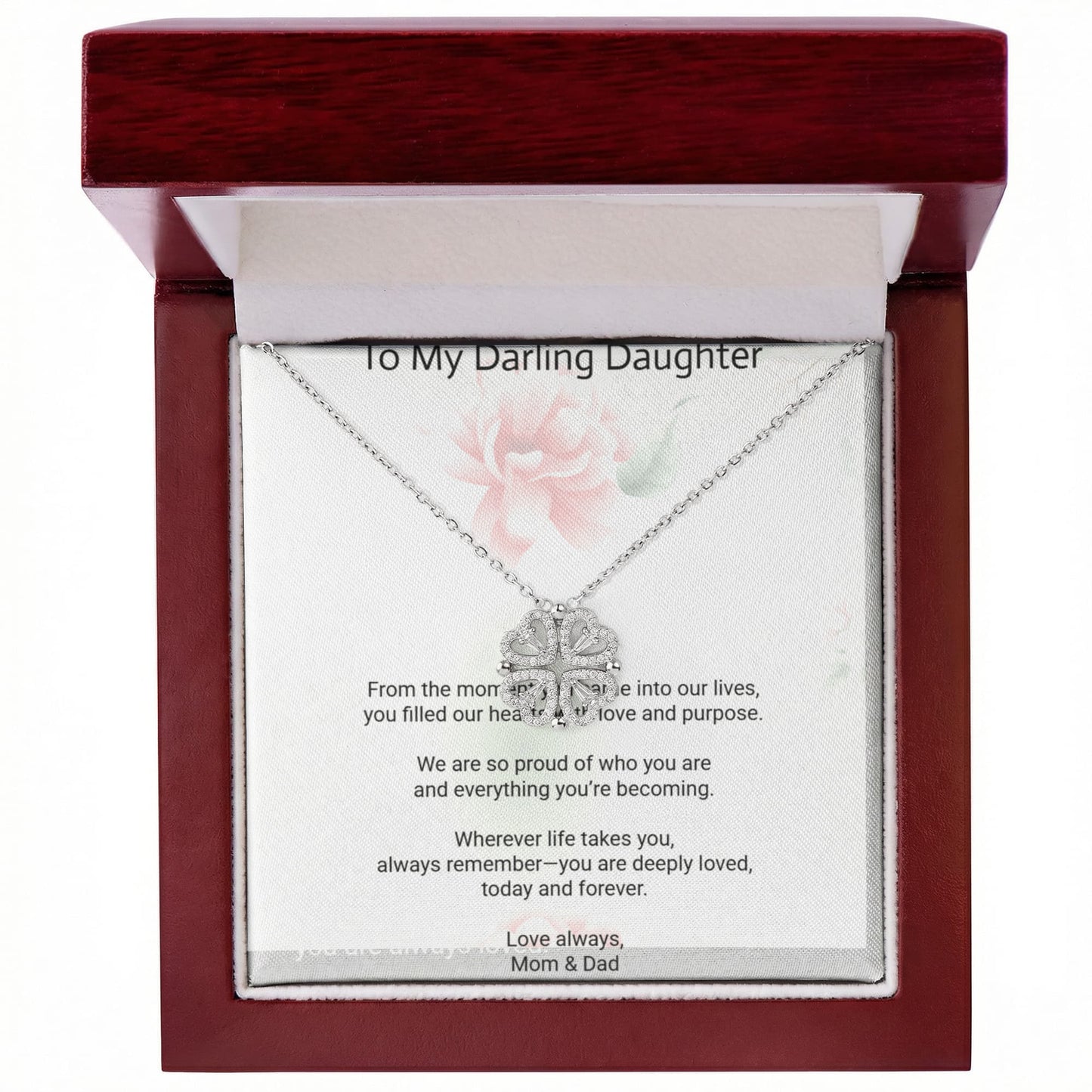 Magnetic Hearts Necklace for Daughter | Meaningful Love Gift from Mom or Dad