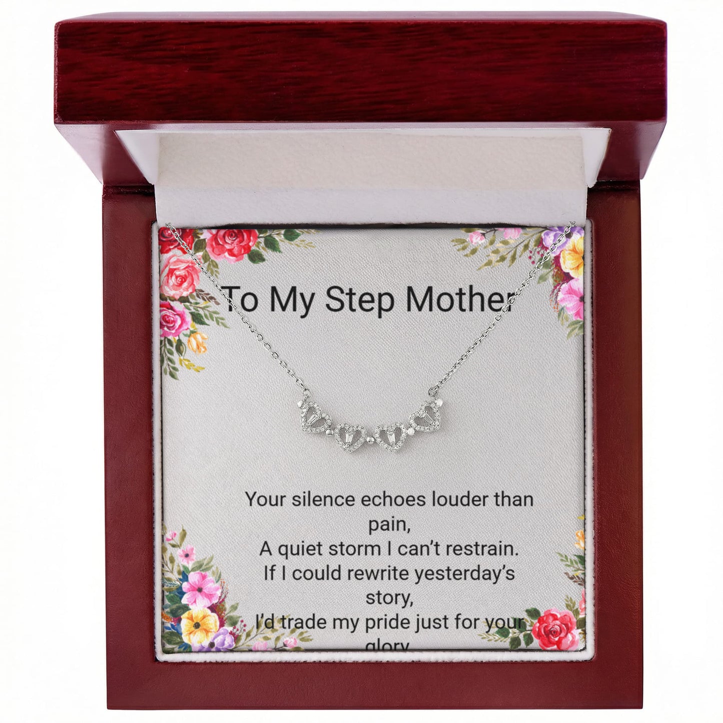 Stepmother Apology Gift – Magnetic Hearts Necklace That Reconnects Love