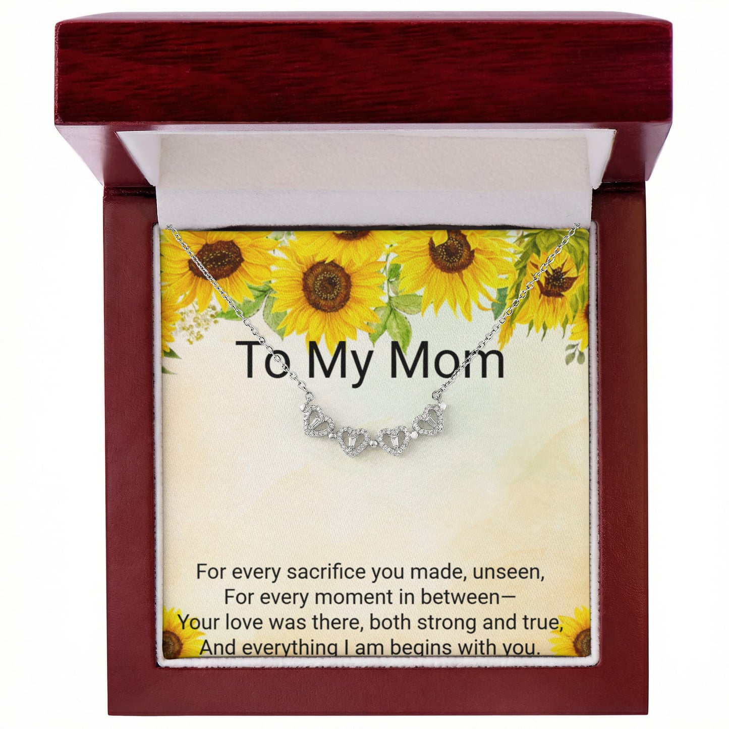Magnetic Hearts Necklace for Mom | Meaningful Mother's Love Gift Jewelry