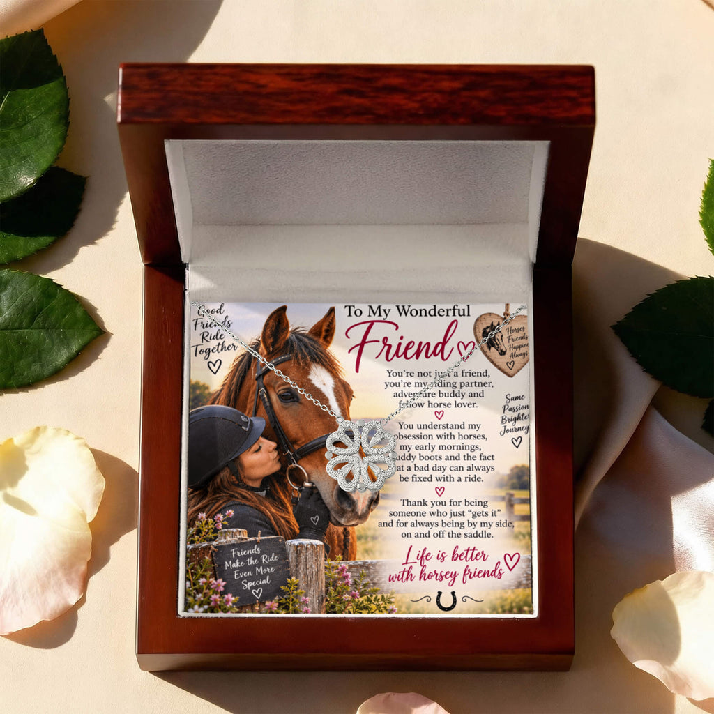 Horse Riding Soul Mate Magnetic Hearts Necklace – Equestrian Gift for Her