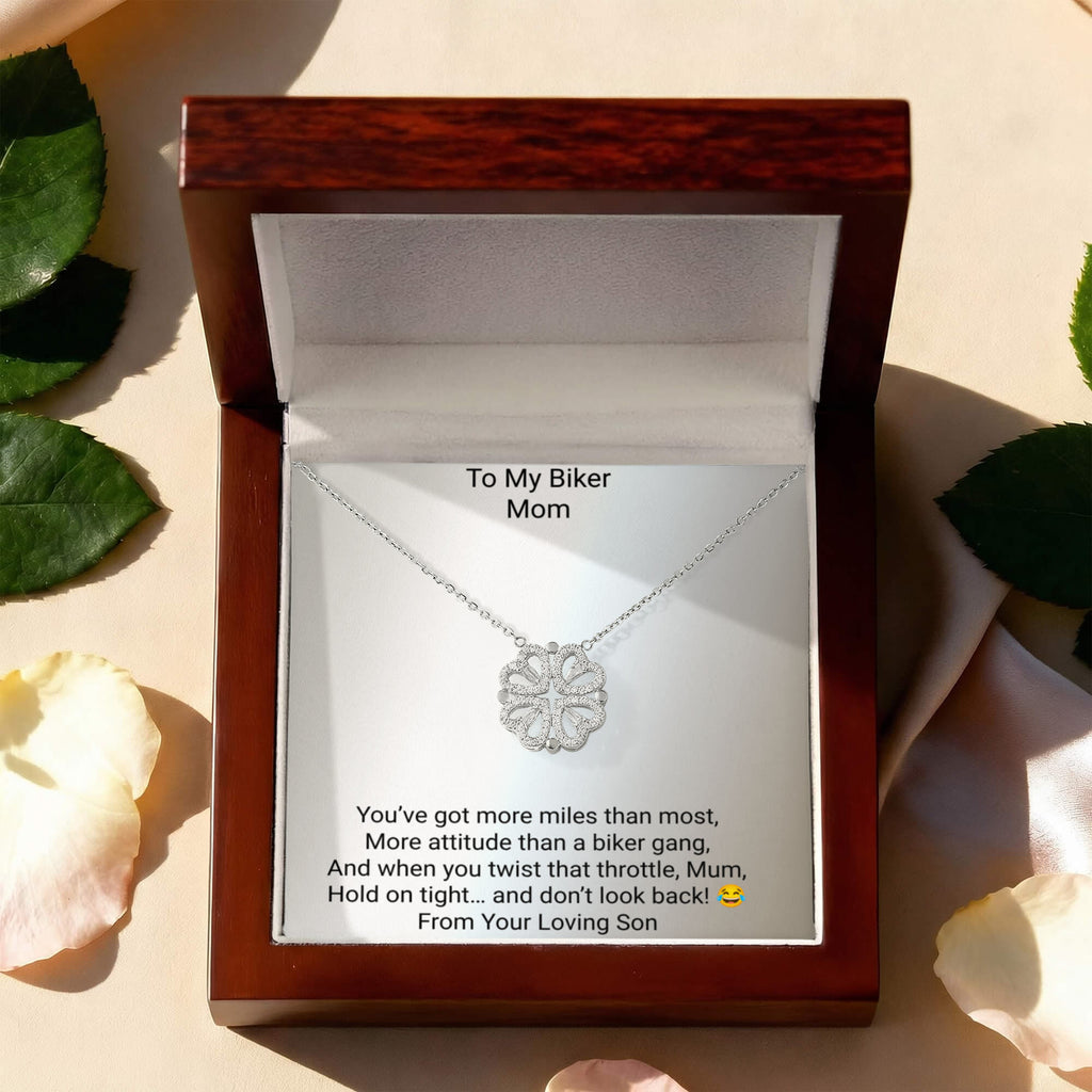 Mum Magnetic Hearts Necklace – Unique Motorcycle Gift for Mum