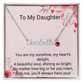 Daughter Birthday Gift Custom Name Necklace with Birthstone – Personalized Jewellery for Her