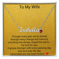 Custom Name Necklace with Birthstone | Personalised Jewellery for Wife Christmas Gift