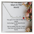 Personalised Mum Name Necklace with Birthstone & Message Card – Perfect Mother's Day Gift