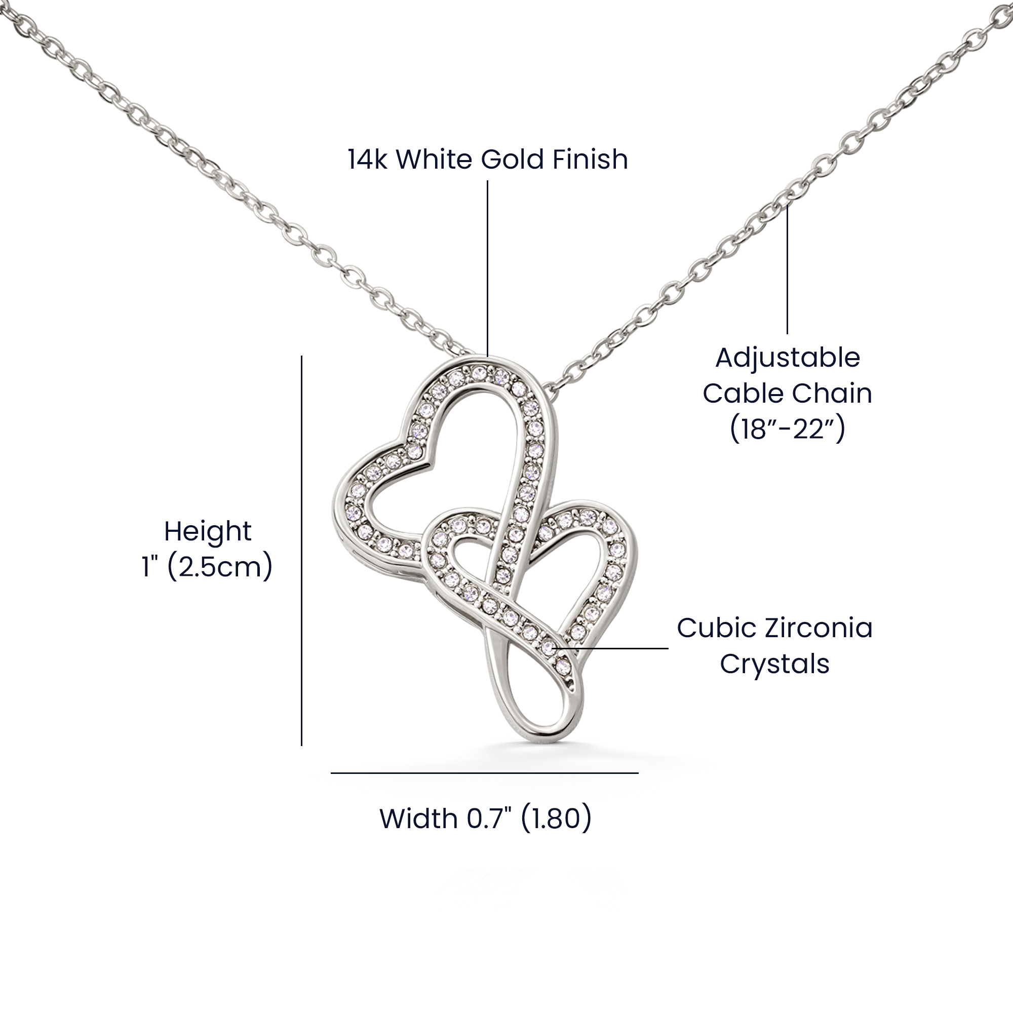 Bride Gift – Heart-to-Heart Pendant Necklace | Elegant Wedding Day Necklace
