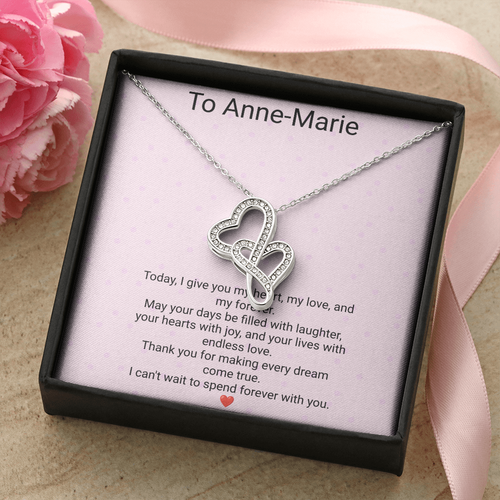 Bride Gift – Heart-to-Heart Pendant Necklace | Elegant Wedding Day Necklace