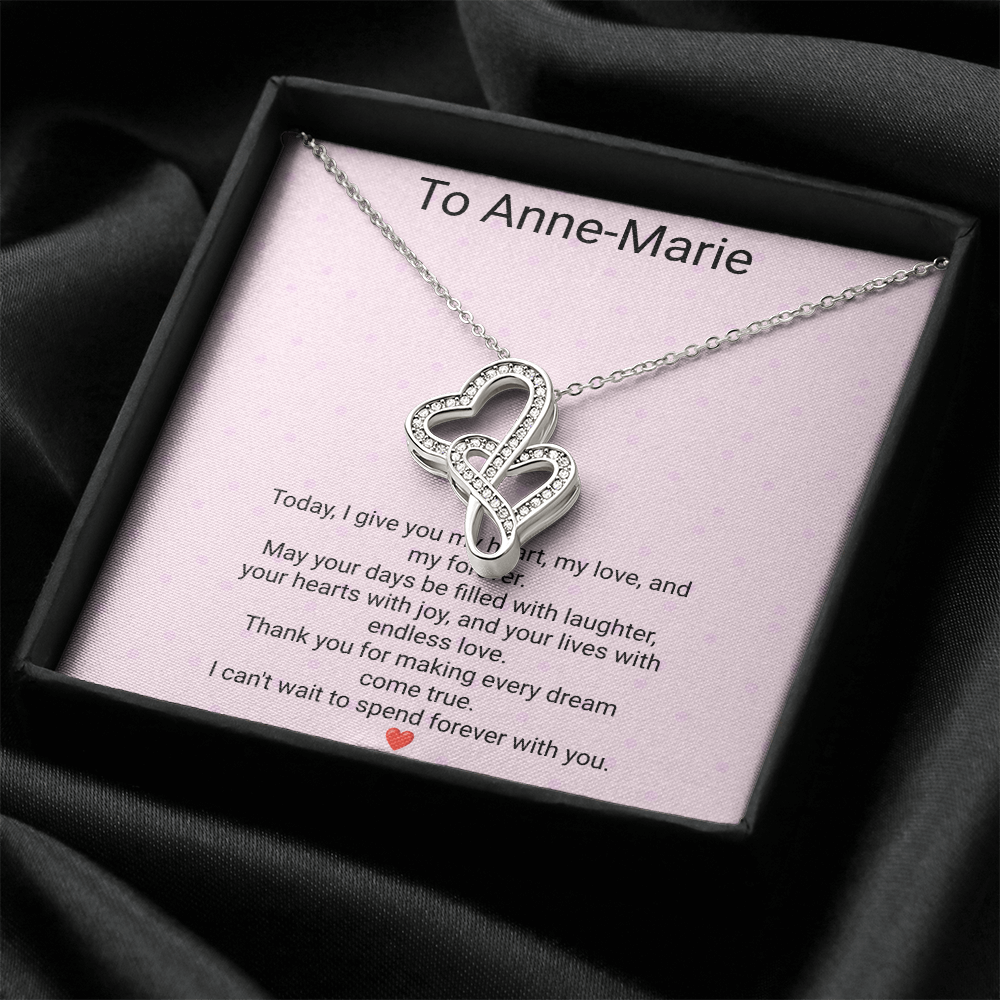 Bride Gift – Heart-to-Heart Pendant Necklace | Elegant Wedding Day Necklace
