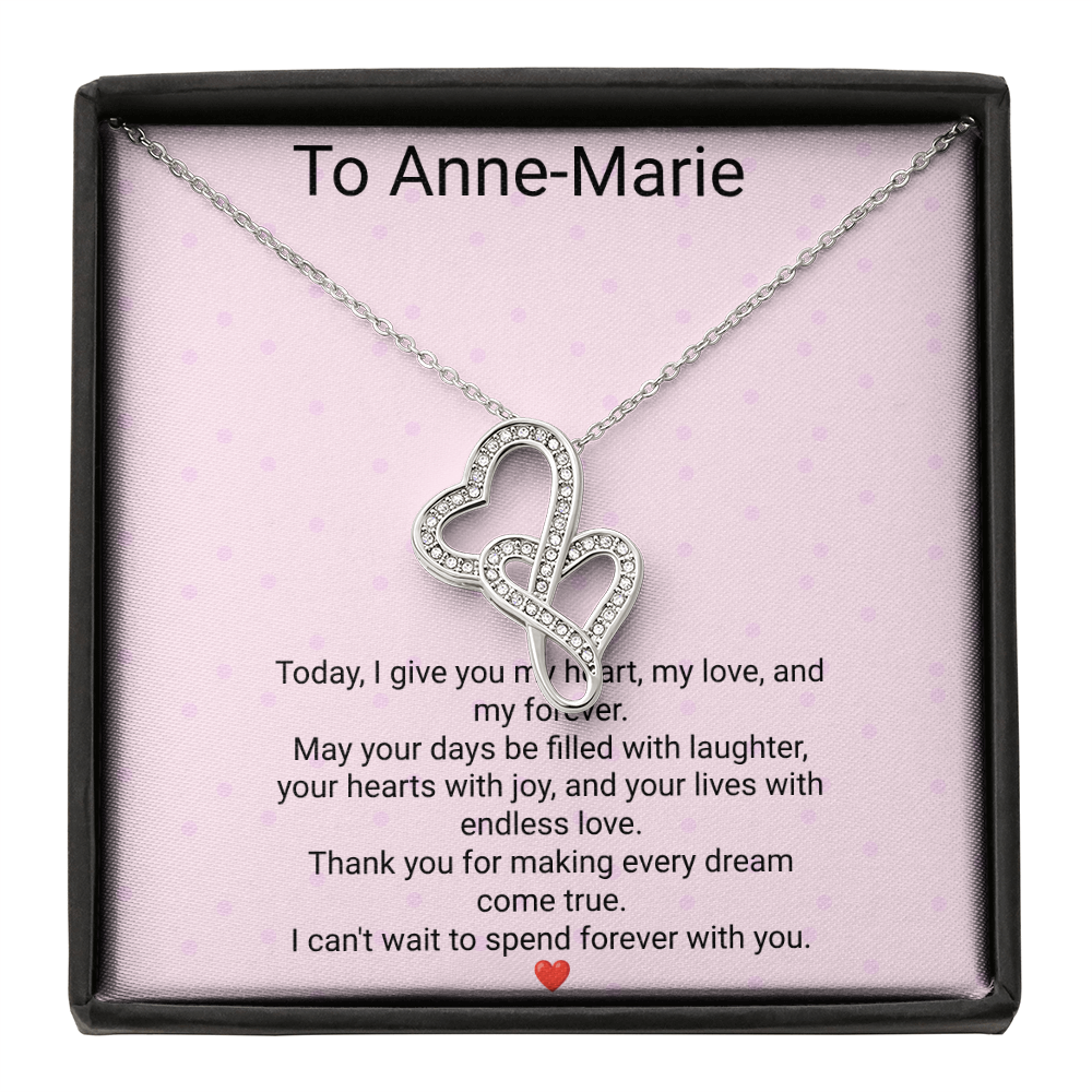 Bride Gift – Heart-to-Heart Pendant Necklace | Elegant Wedding Day Necklace