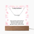 Custom Paw Print Name Necklace for Girlfriend