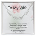 Personalised Wife Name Necklace with 2 Children's Names – Mother's Day Gift