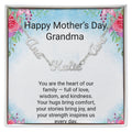 Grandma Mother's Day Gift – 3 Name Necklace with Daughter & Grandchild Names