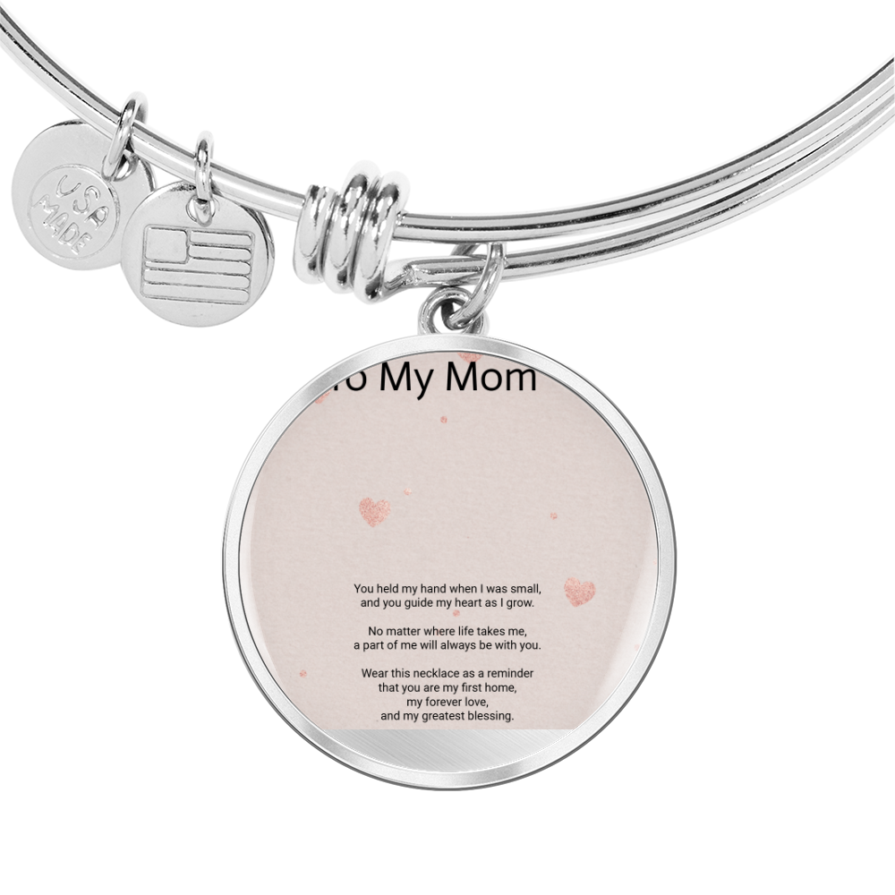 Mother's Gift Buyer Upload Luxury Round Bangle – Elegant Mum Gift