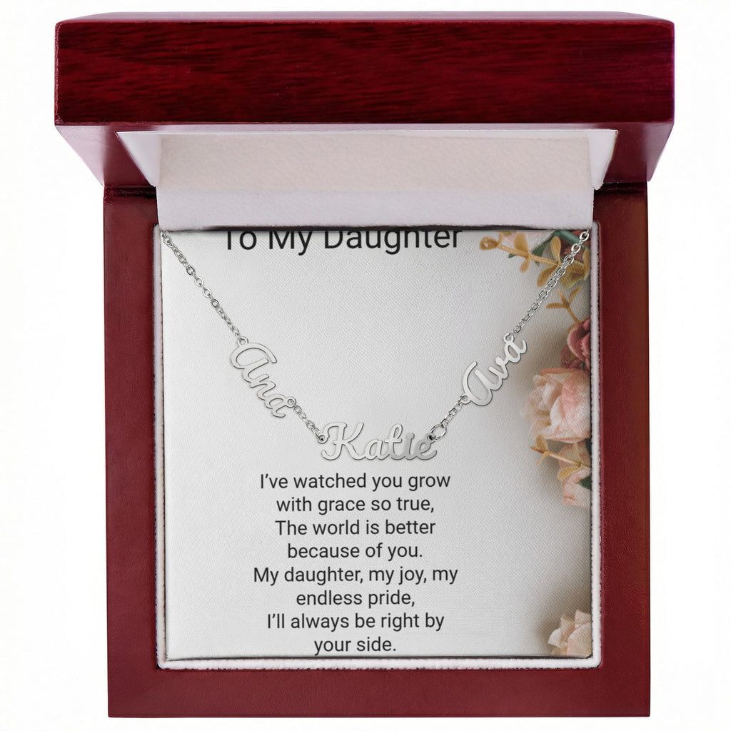 Personalised Daughters Name Necklace with 2 Children's Names