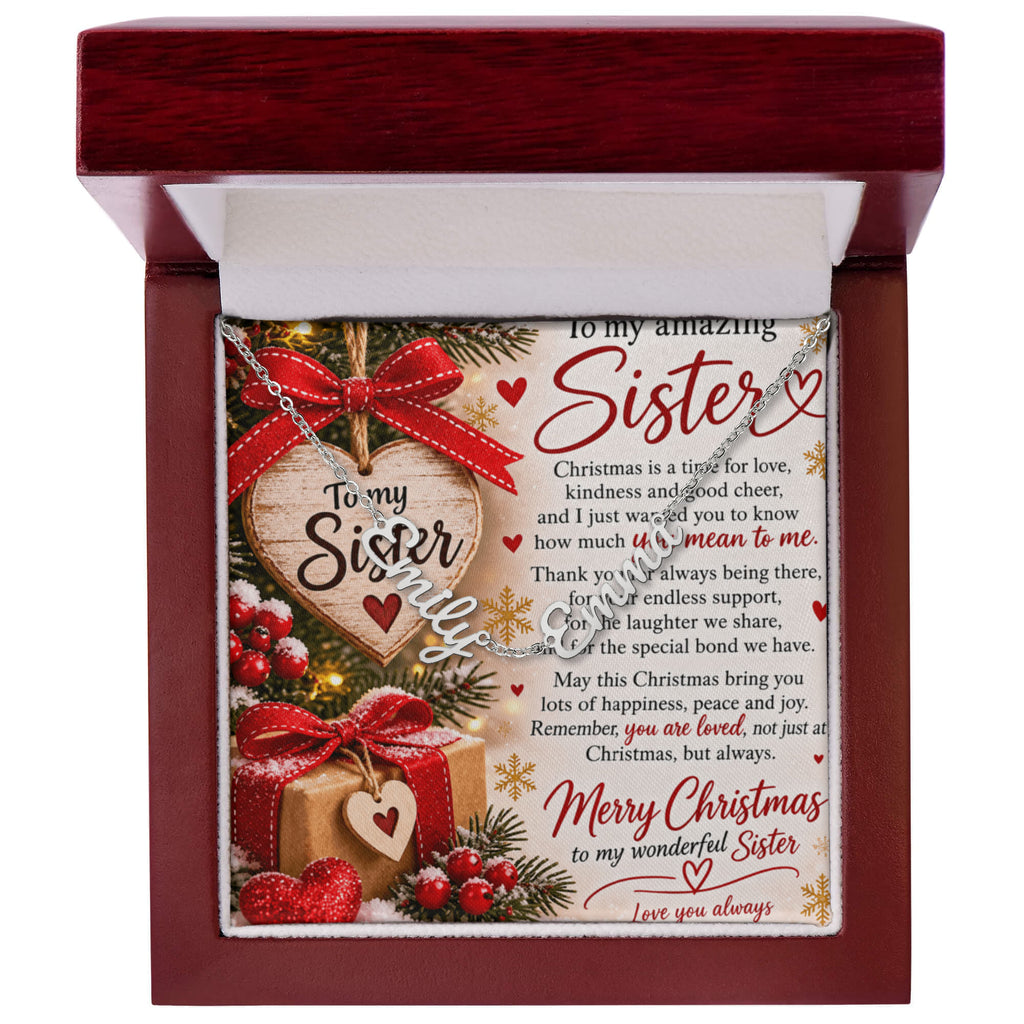 Sister Gift Multiple Name Necklace – Personalised Necklace with Up to 3 Names