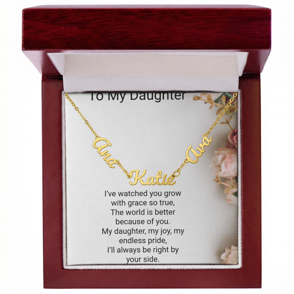 Personalised Daughters Name Necklace with 2 Children's Names