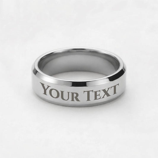 Personalized Father's Day Ring for Husband – Engraved Men's Band Gift