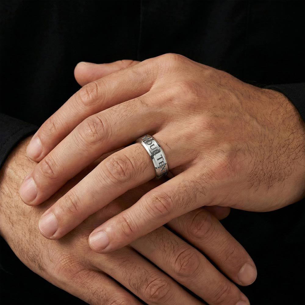 Boyfriend Gift Ring with Romantic Meaningful Promise Ring for Him