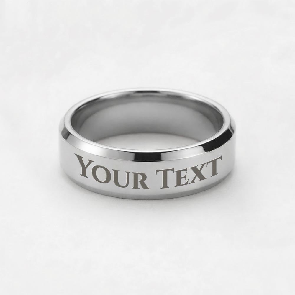 Personalized Father's Day Ring for Husband – Engraved Men's Band Gift
