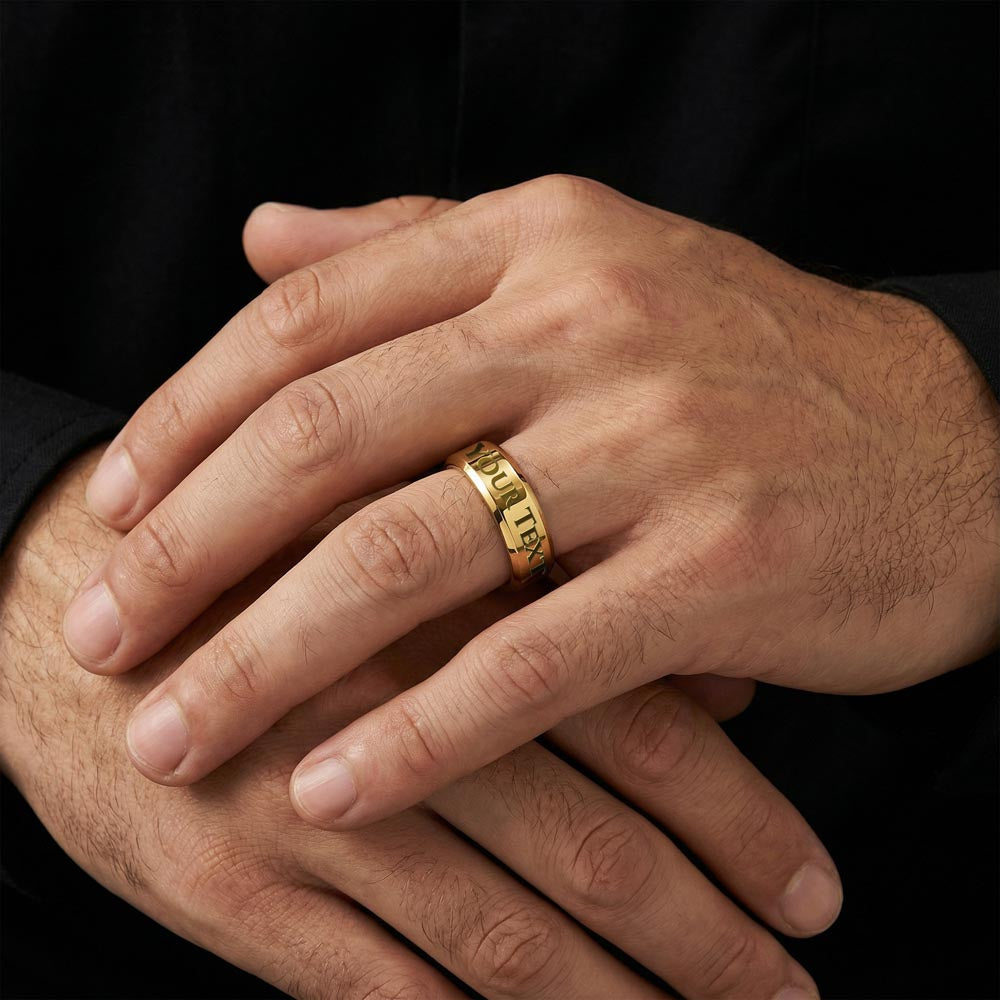 Boyfriend Gift Ring with Romantic Meaningful Promise Ring for Him