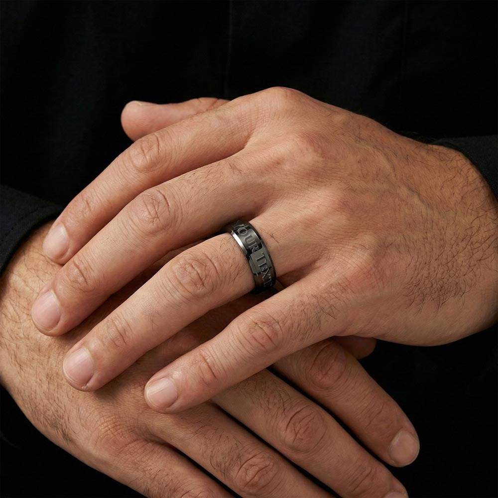 Boyfriend Gift Ring with Romantic Meaningful Promise Ring for Him