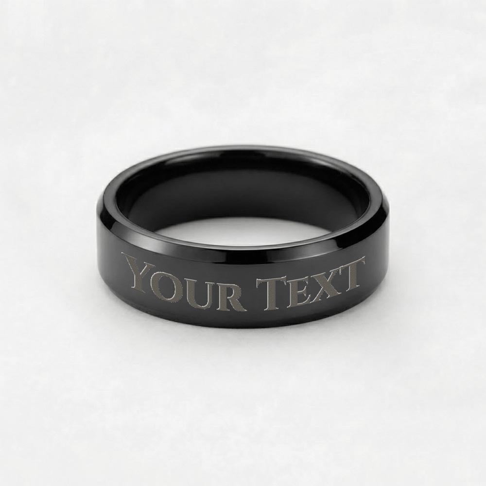 Personalized Father's Day Ring for Husband – Engraved Men's Band Gift