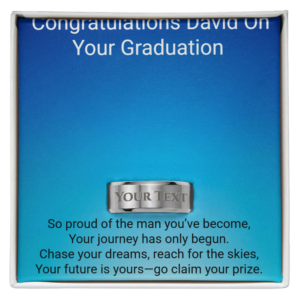 Sons Graduation Engraved Ring