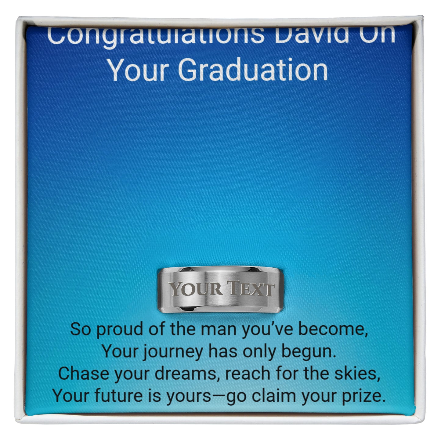 Sons Graduation Engraved Ring