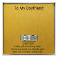Engraved Men's Ring with Message Card – Romantic Gift for Boyfriend