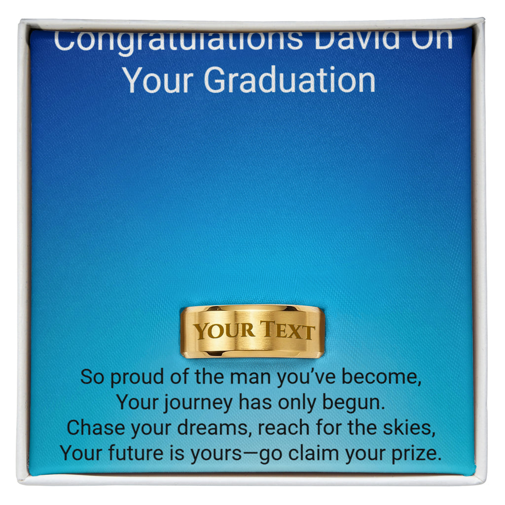 Sons Graduation Engraved Ring