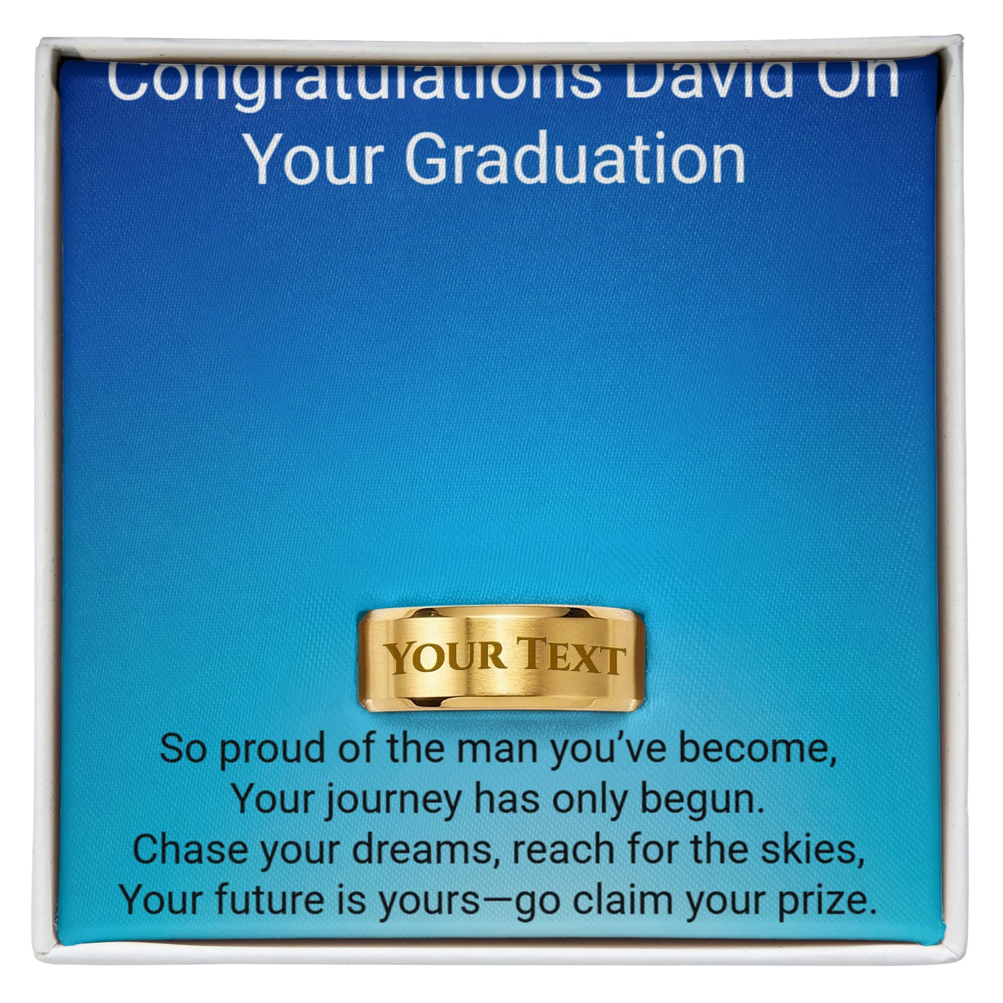 Sons Graduation Engraved Ring