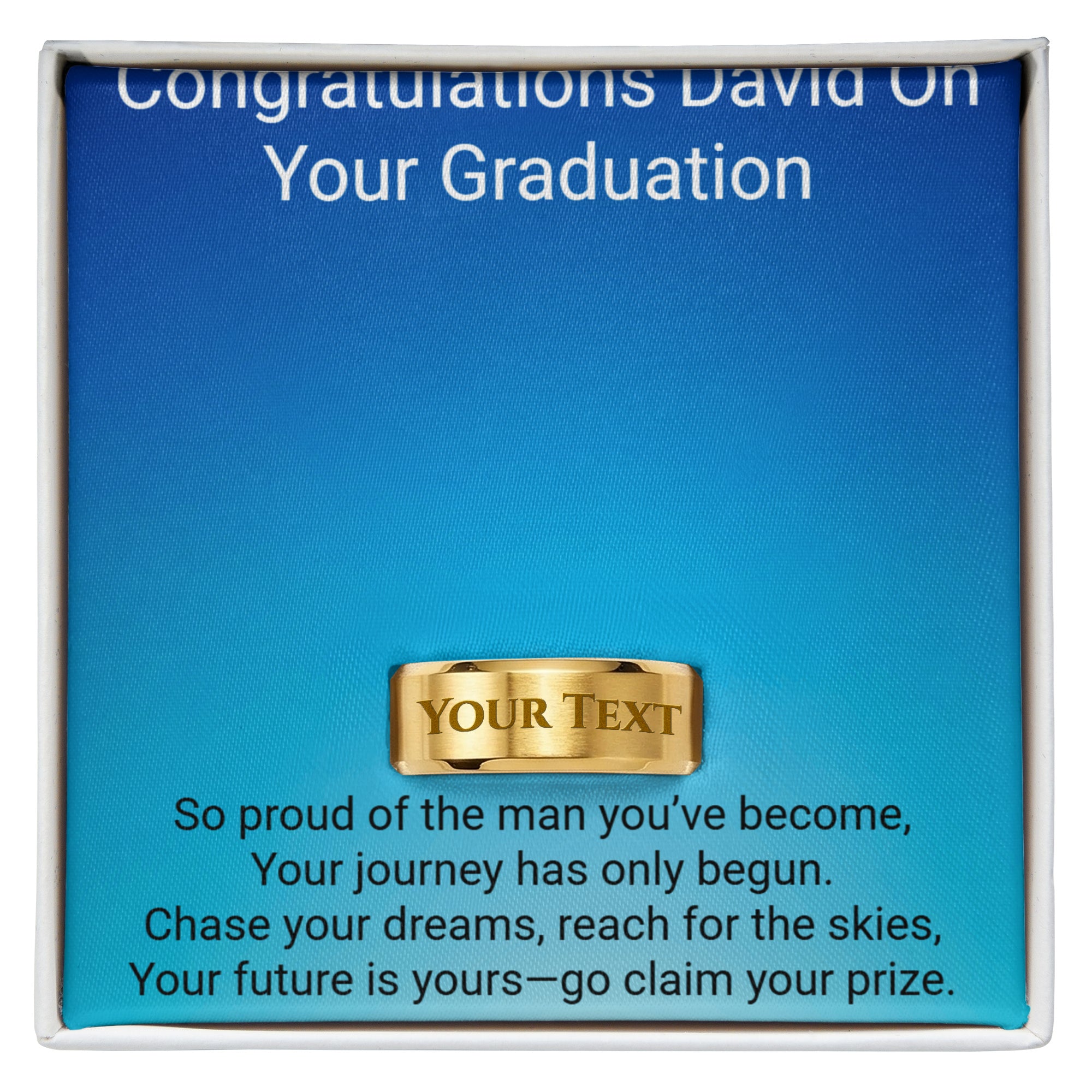 Sons Graduation Engraved Ring