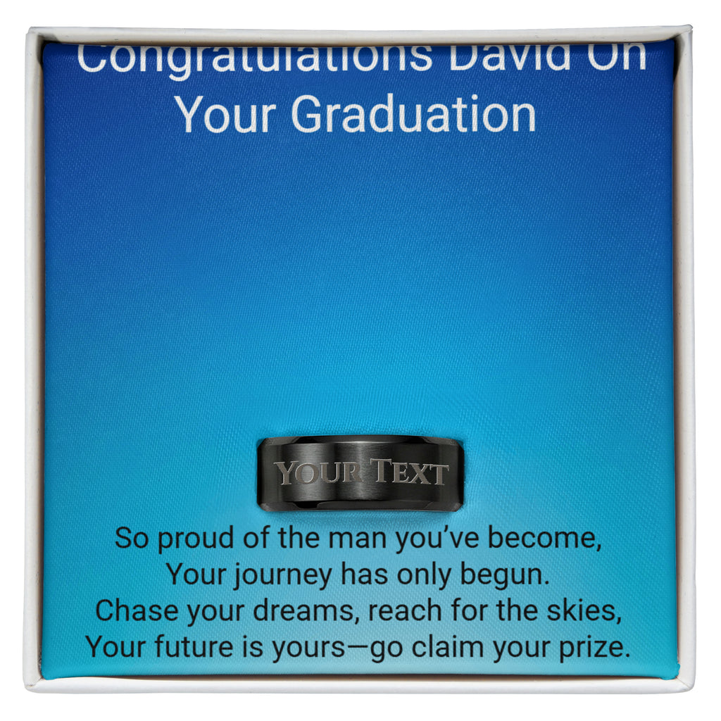 Sons Graduation Engraved Ring