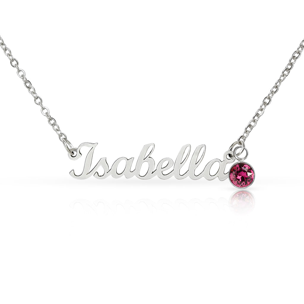 Soulmate Gift Custom Name Necklace with Birthstone – Personalized Jewelry No Message Card