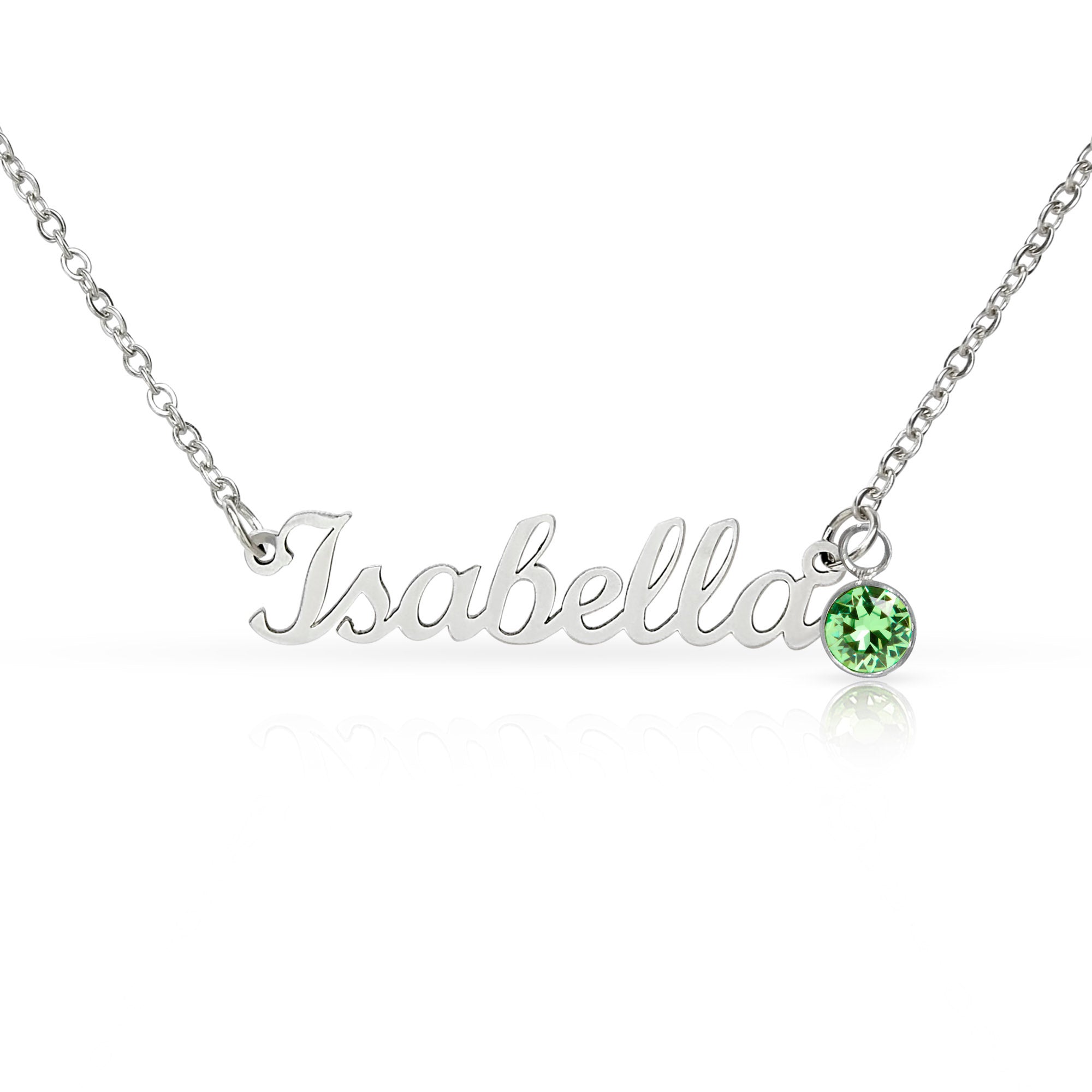 Stepmother Gift Custom Name Necklace with Birthstone – Personalised Jewellery No Message Card