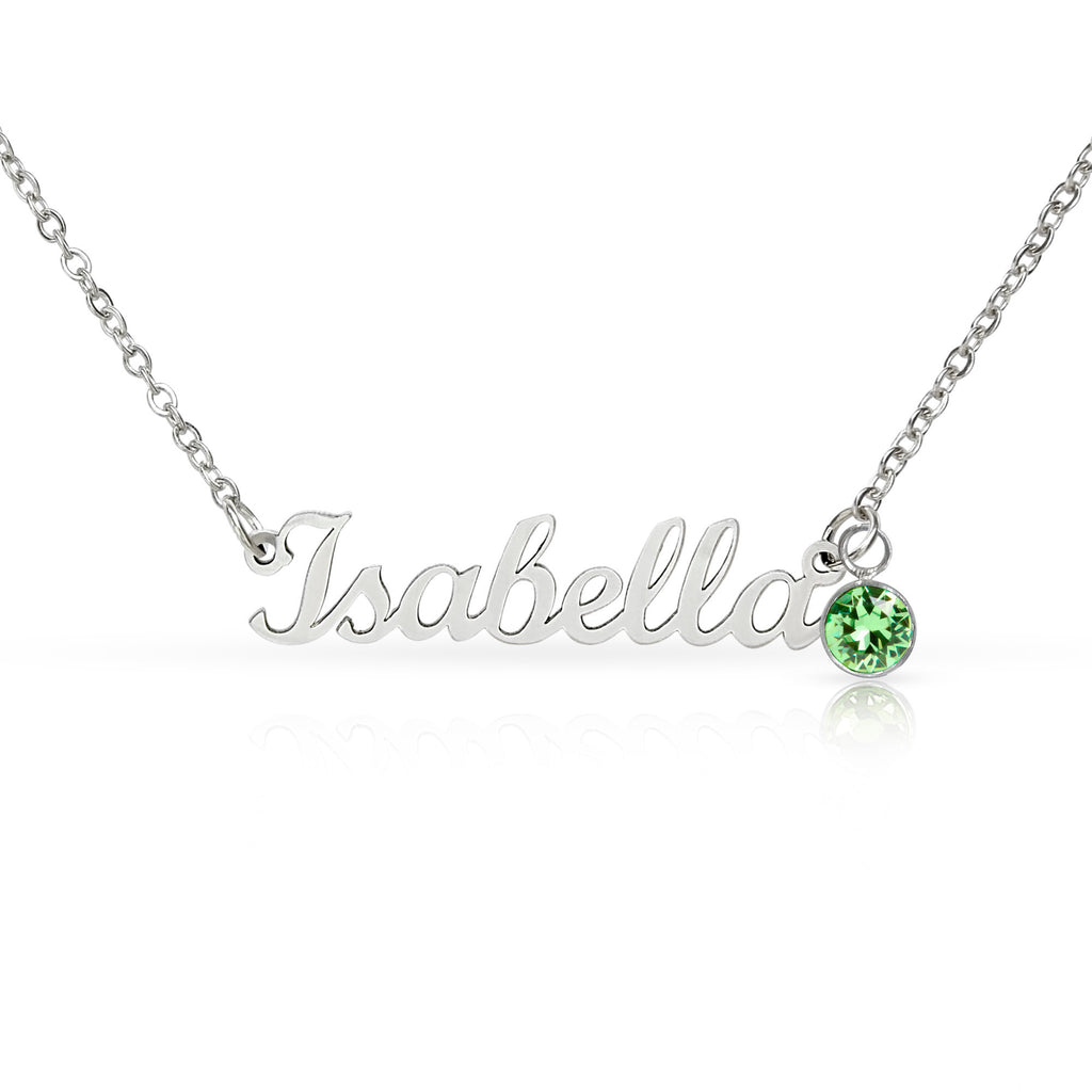 Soulmate Gift Custom Name Necklace with Birthstone – Personalized Jewelry No Message Card