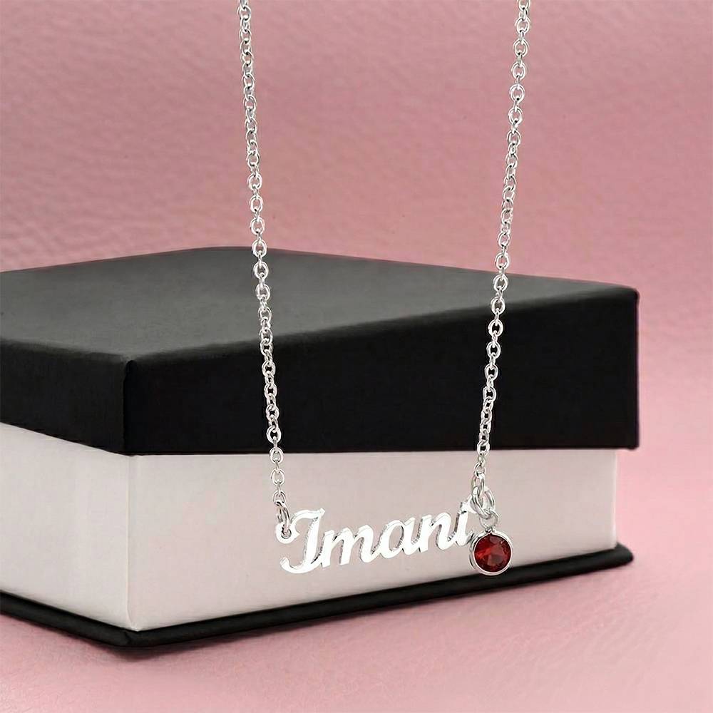 SEO Heading Wife Gift Custom Name Necklace with Birthstone – Personalised Jewellery for Her